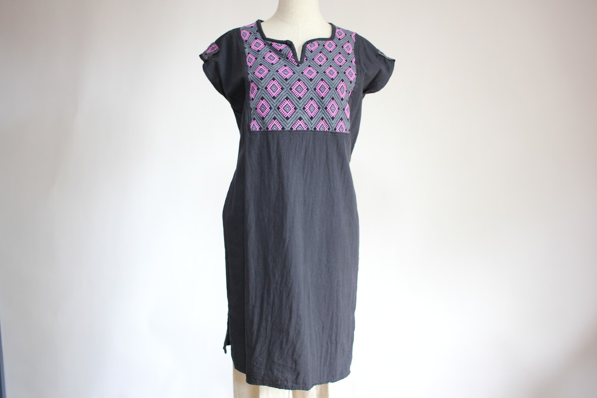 Used Tunic Top 【USED】TUNIC ONE-PIECE(BLACK) | shida