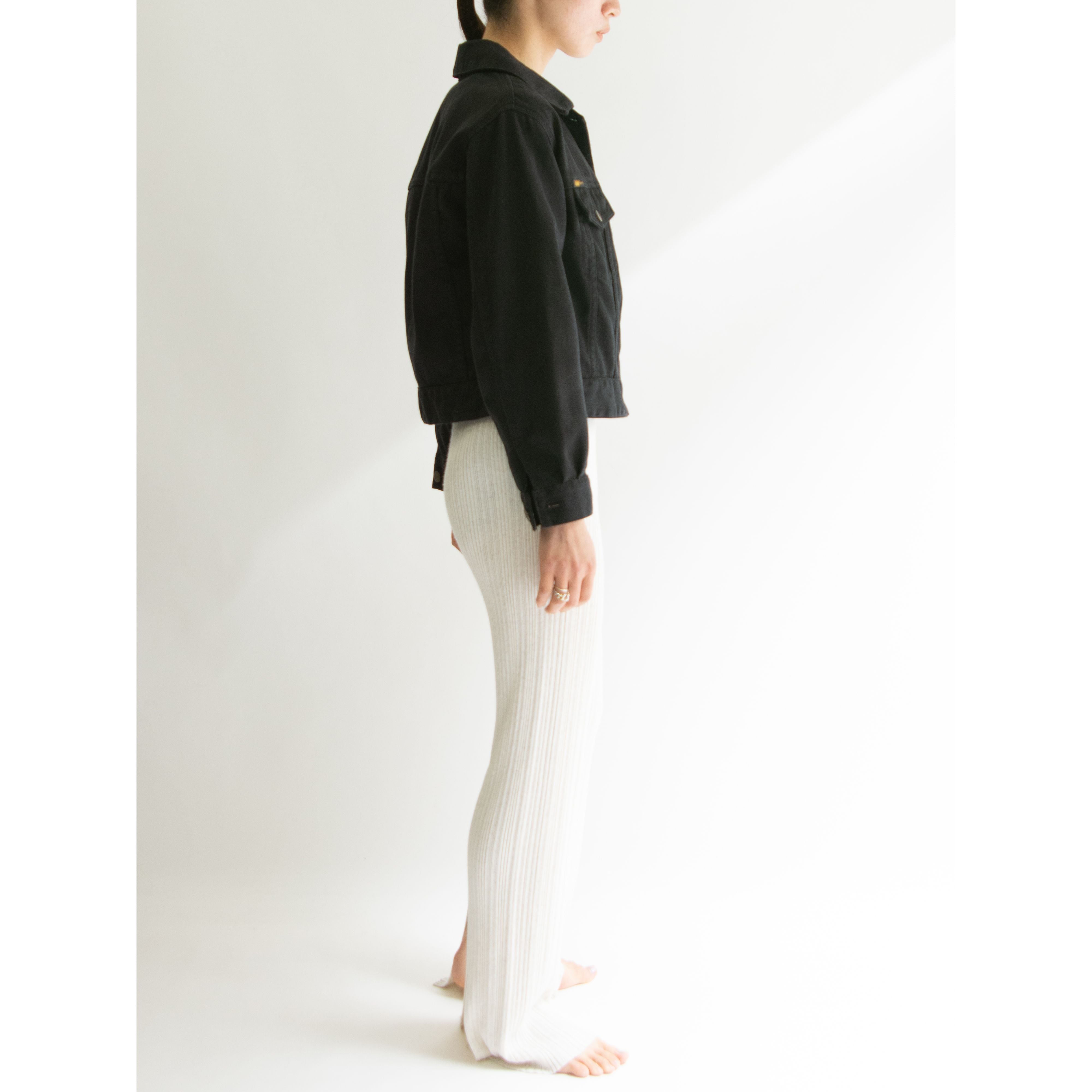 【DKNY JEANS】Made in Hong Kong 90's 100% Cotton Black Denim Jacket（ダナキャランジーンズ 香港製 コットンブラックデニムジャケット）