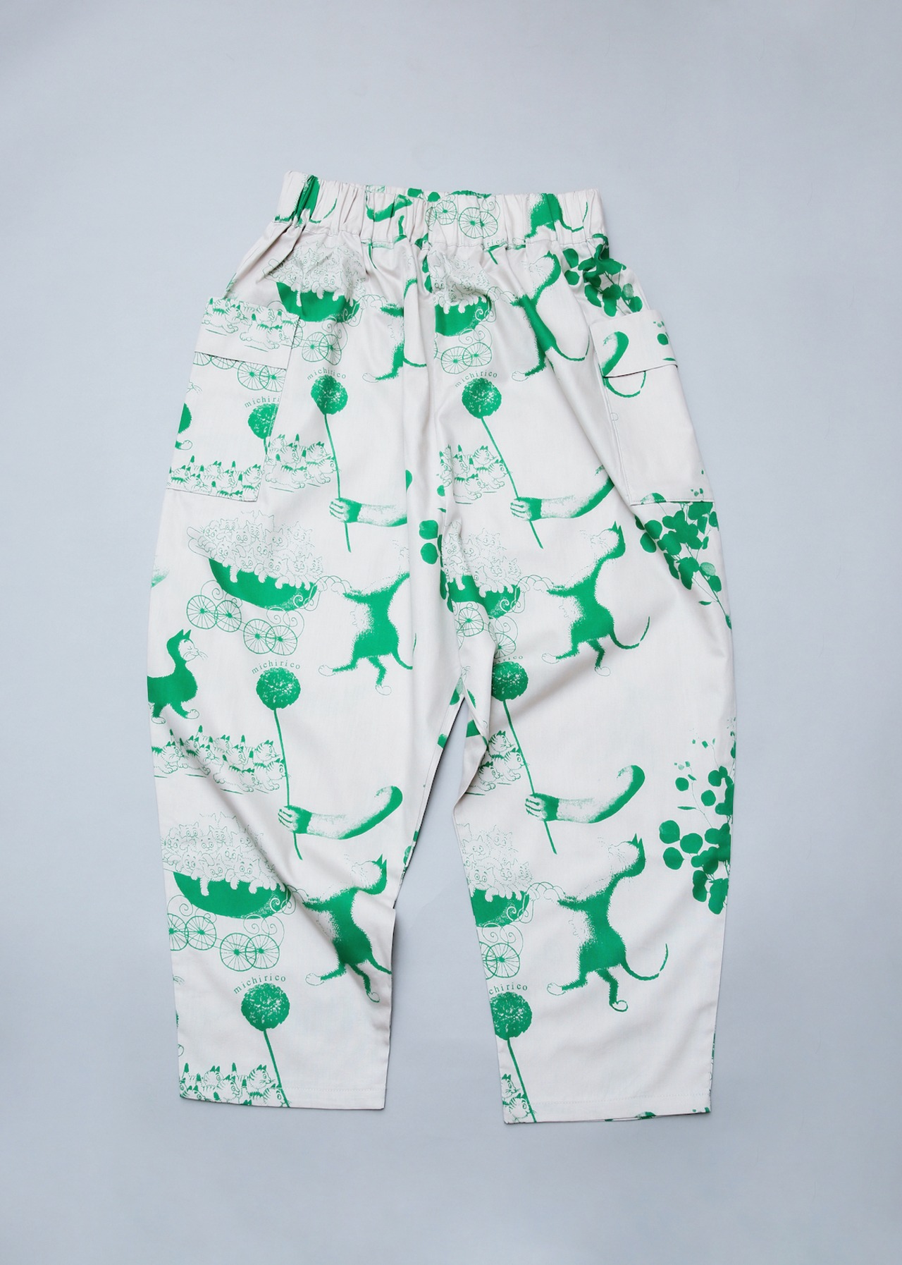 〈 michirico 24SS 〉 Souvenir  Sarouel pants / グリーン / Women's