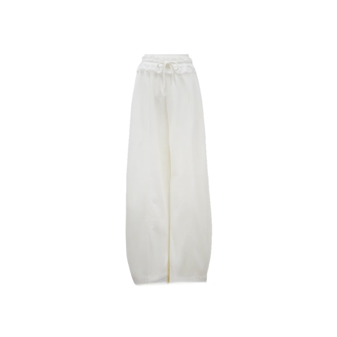 Lace frill sweat curve pants