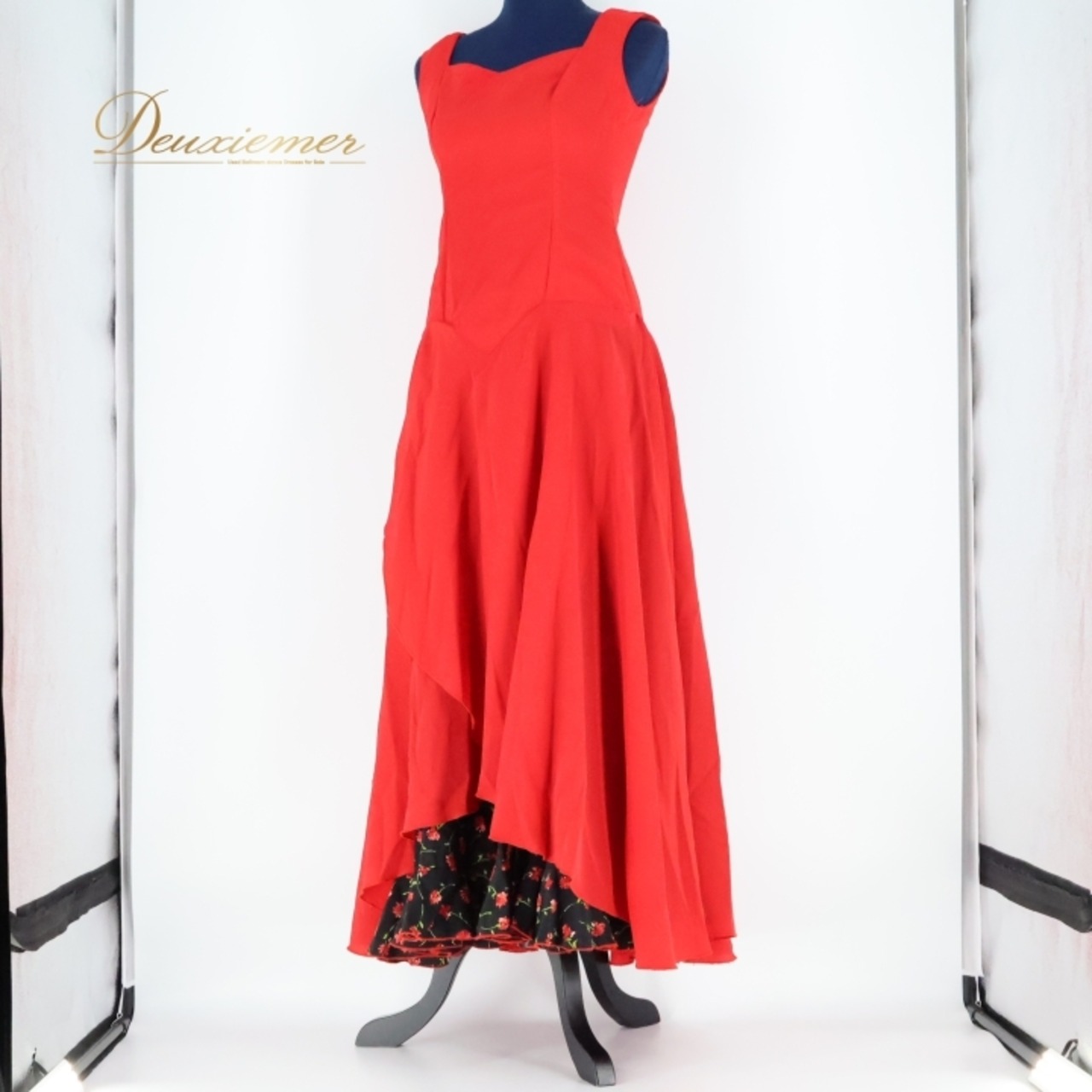 フラメンコ 衣装 ワンピース ドレス 赤 黒 花柄 かわいい シンプル Luisa ルイサ ダンス パーティ 発表会 舞台 ブラック系 レッド系 おしゃれ ダンス衣装 ステージ衣装 カジュアル クラシック かわいいコーデ