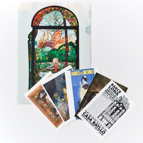 「奇蹟の芸術都市　バルセロナ」展　クリアファイル / ポストカード5枚セットC