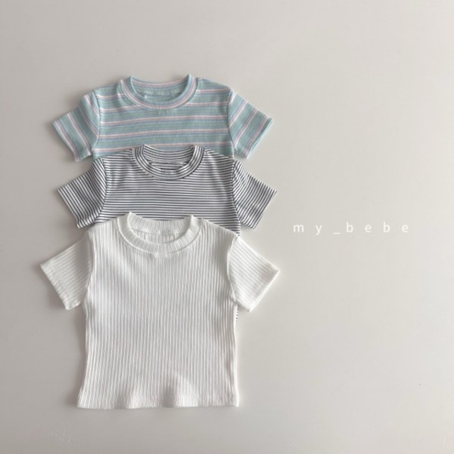 【取寄】my bebe|basic short sleeve tee|ベーシック半袖T|XS-XL|kids|26 summer