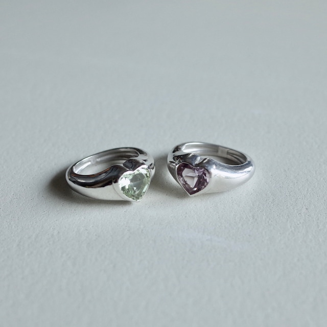 Round Heart Cut Stone Ring [WM-RG070]