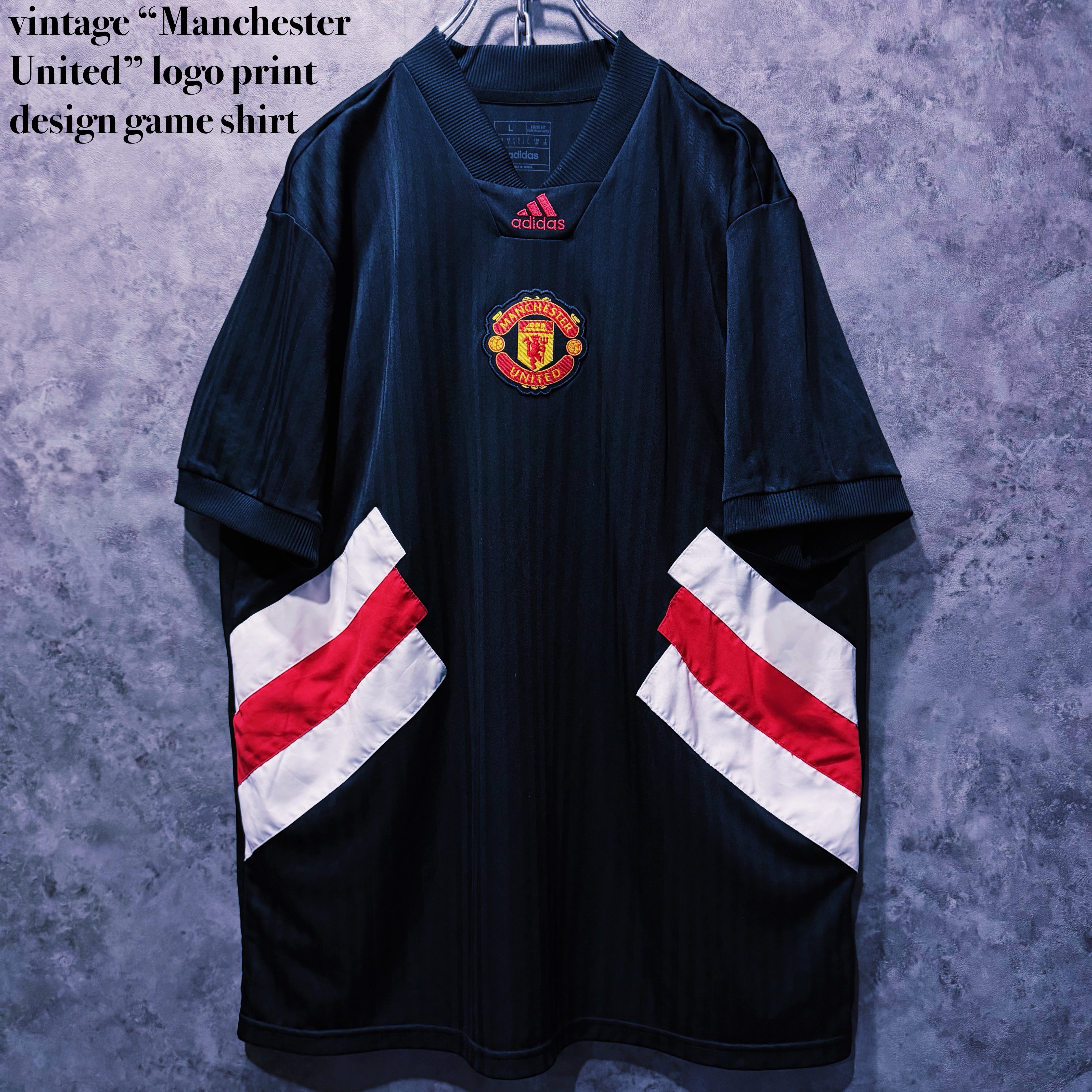【doppio】vintage “Manchester United” logo print design game shirt