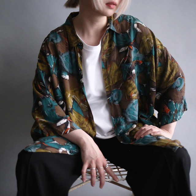 good coloring art pattern loose h/s shirt