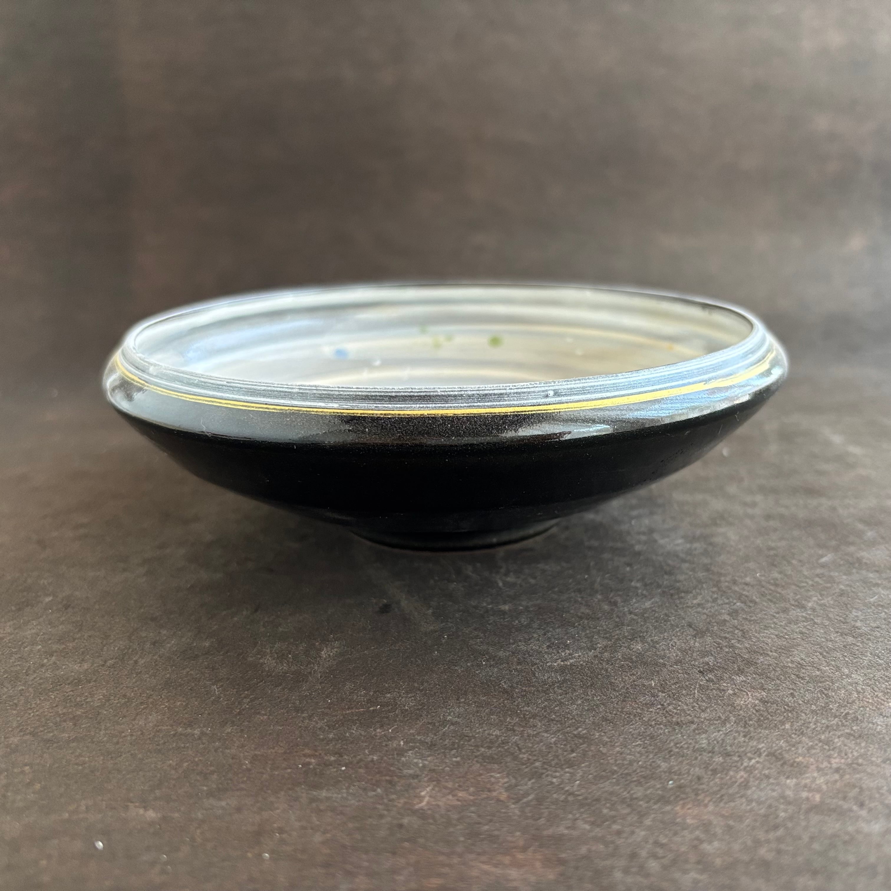 金彩空色の刷毛目 平中鉢