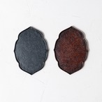 ［蝶野秀紀］145・146.輪花皿  葉／豆（黒）・（茶）