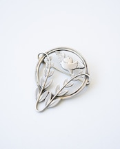 〈Georg Jensen〉Bird and Laurel Brooch