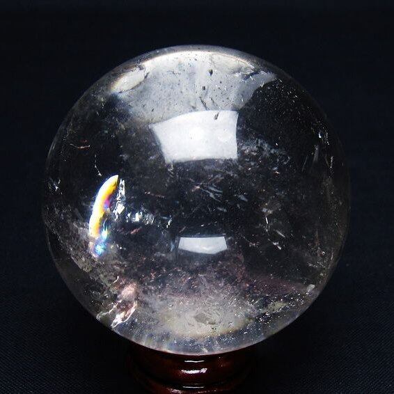 水晶 丸玉 52mm スフィア 置物 水晶玉 一点物 151-9088