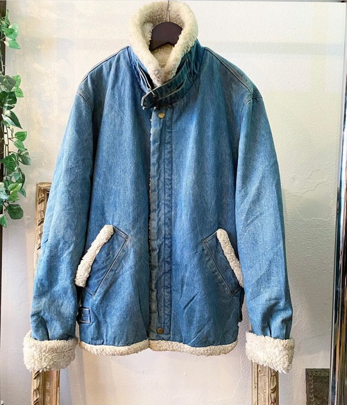 90s "EAGLE RIDGE"  B -3 type denim boa jacket 【M】