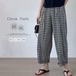 バルーンパンツ レディース コクーンパンツ サーカスパンツ 大きいサイズ 綿麻 パンツ コットンリネン チェックパンツ ワイドパンツ イージーパンツ 大人可愛い ナチュラル カジュアル服 ゆったり ウ