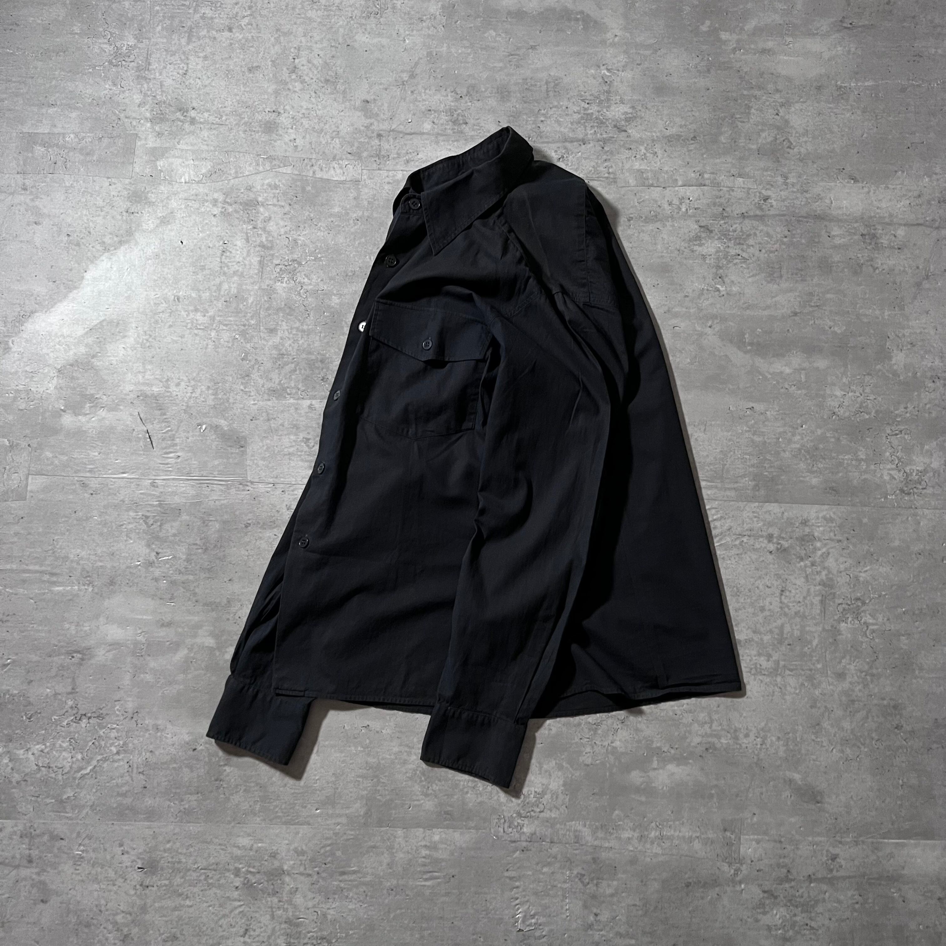 90s “agnes b.” made in France french black work shirt 90年代 