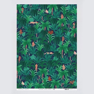 WRAP Wrapping Paper "Night Jungle" Isabelle Feliu (49cm x 70cm)