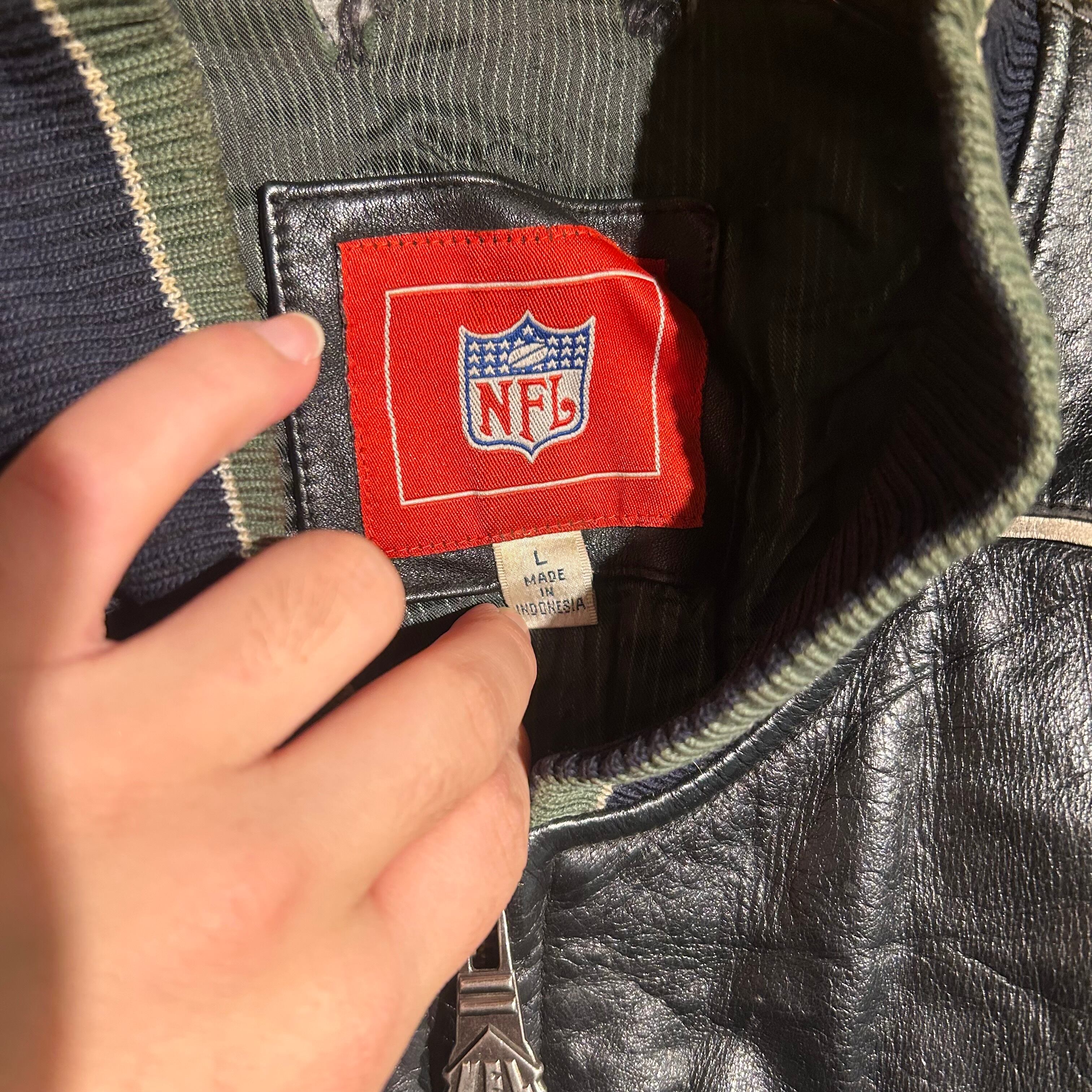 90〜00s】NFL NY JETS stadium leather jacket | Johnson Market