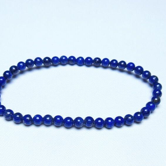 ラピスラズリ ブレスレット 4mm 一点物 メール便可 [M便 1/10] 111-48368