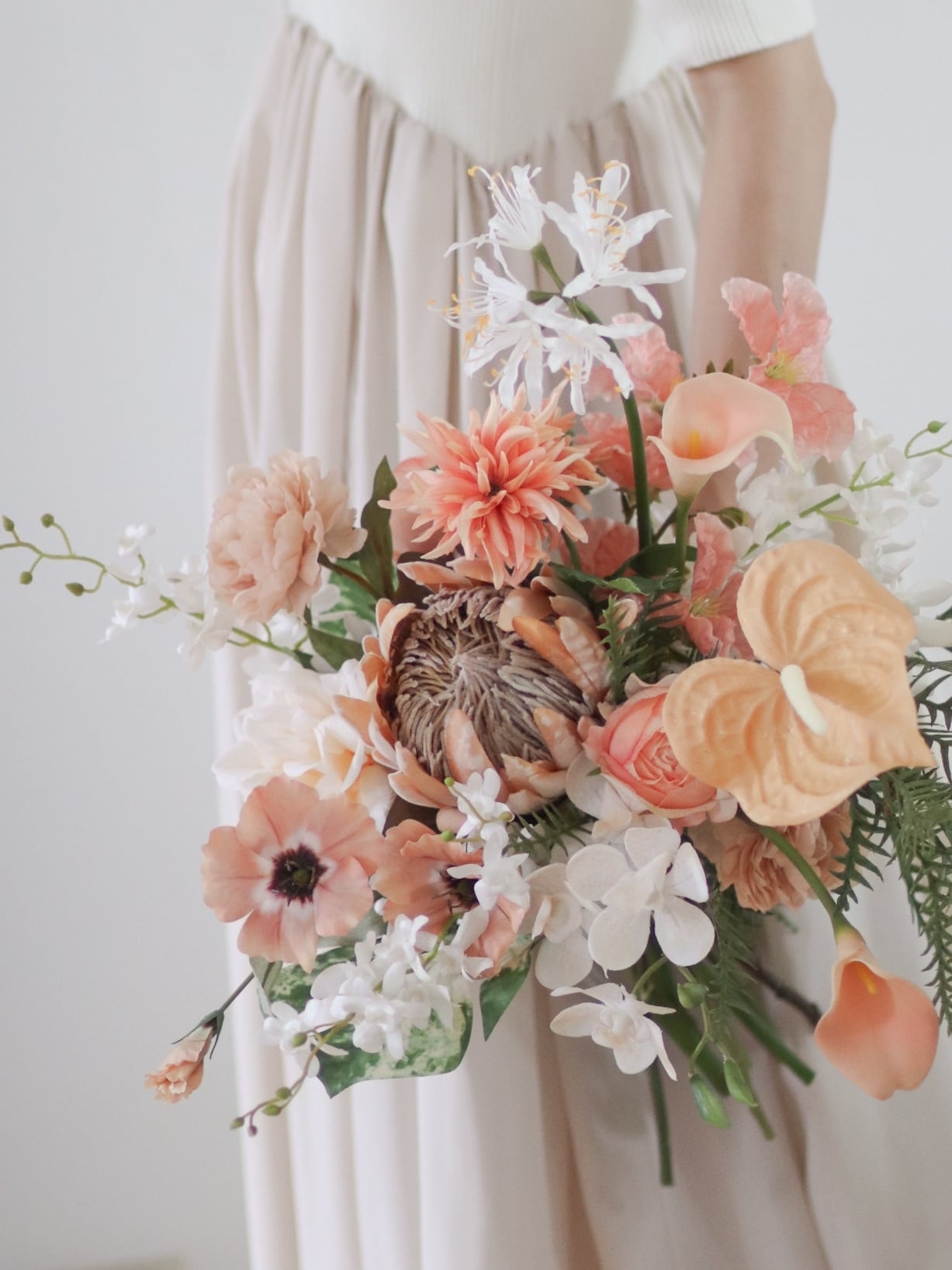 〈 完成品販売ブーケ 〉nuance resort artificial flower bouquet