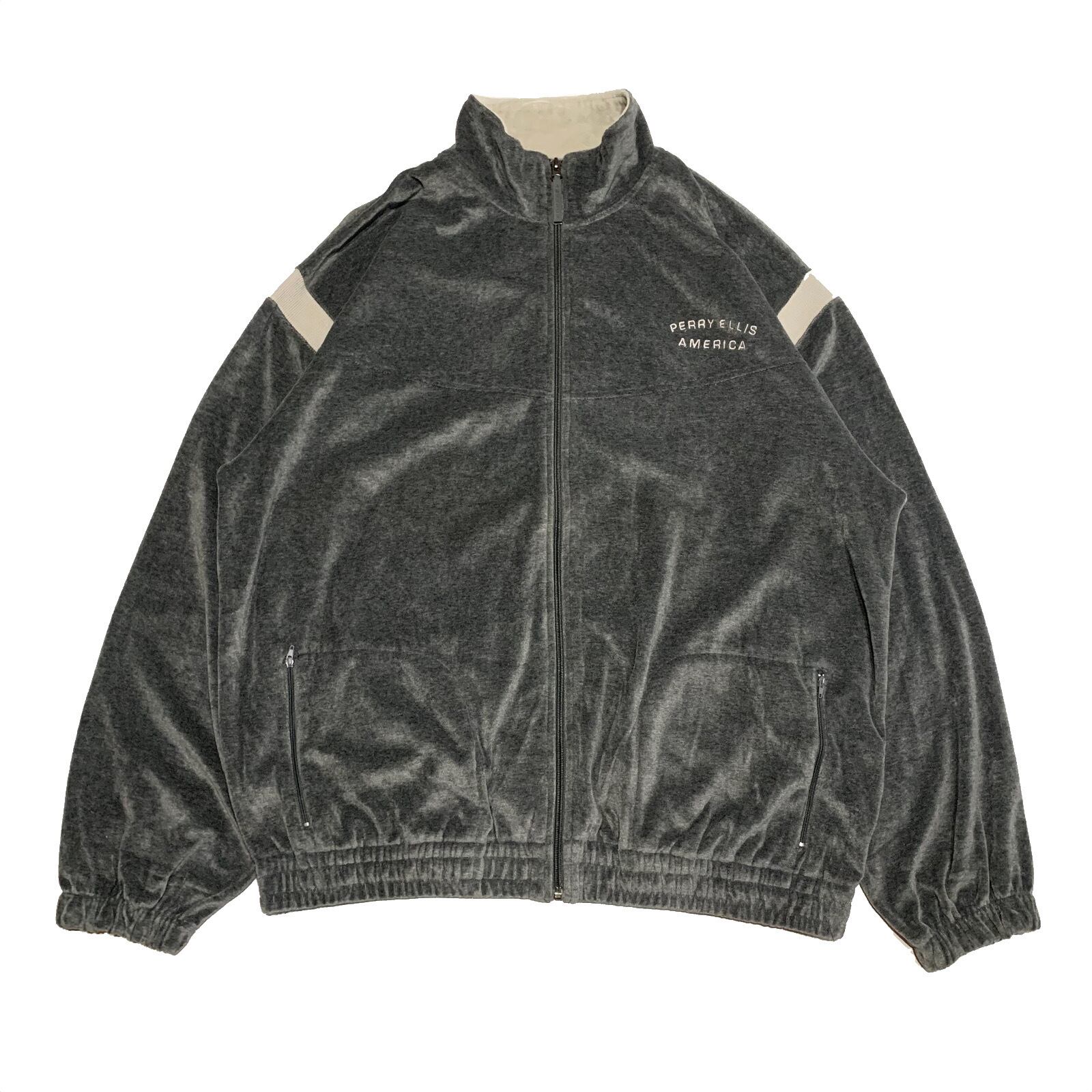 90's PERRY ELLIS ベロアトラックジャケット | 古着屋 Boogie