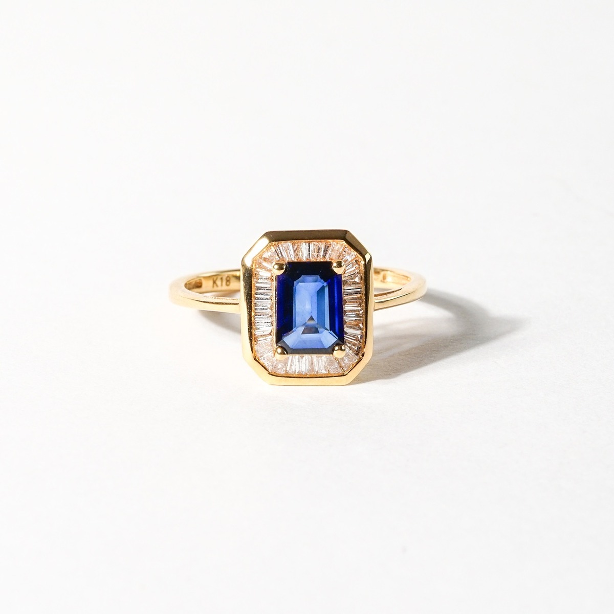 K18 / 13号】サファイア x ダイヤモンド リング | YUEN jewelry