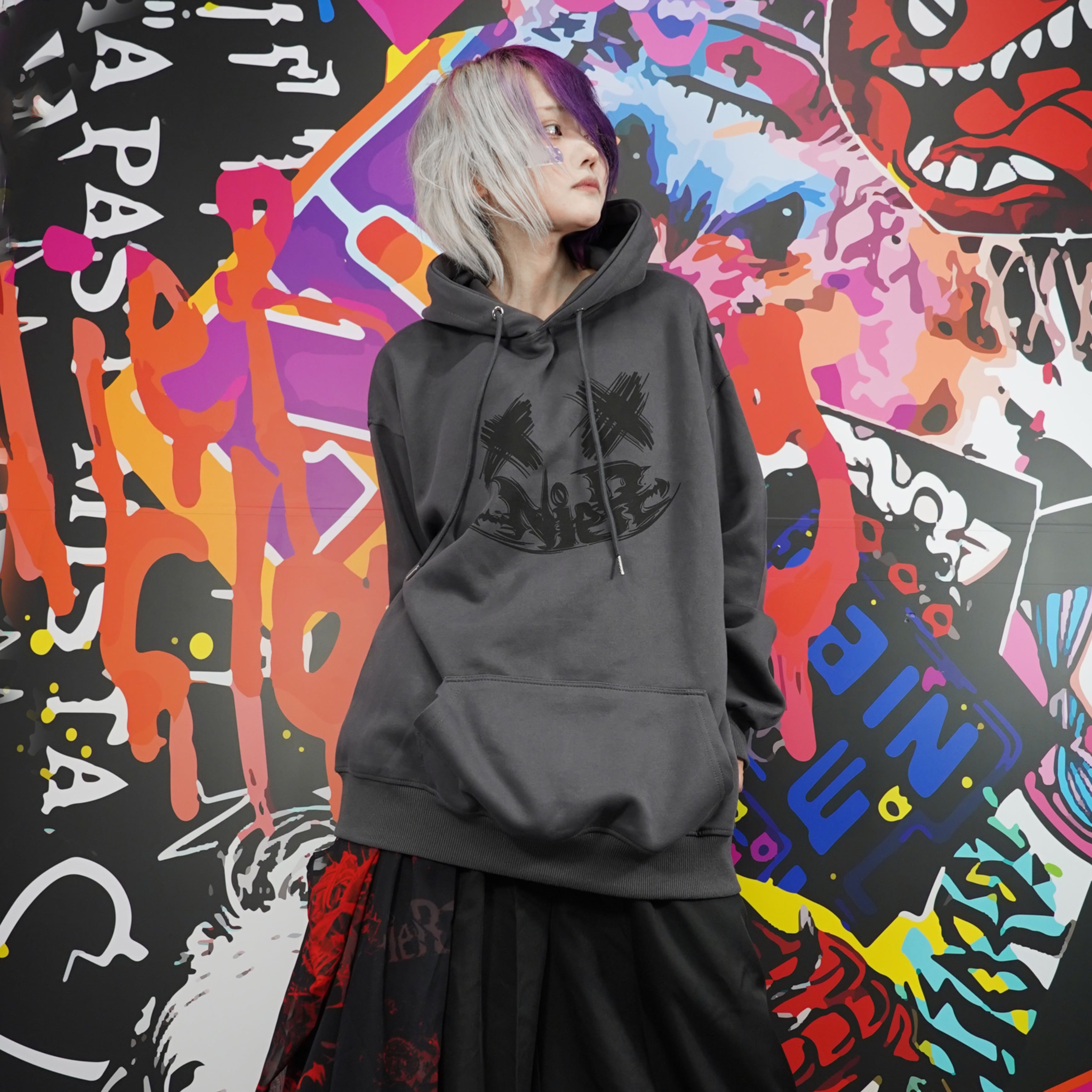 BLACK FRIDAY SPECIAL SALE》BACK CROSS DESIGN GRAY PARKA | NIER