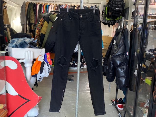 mnml M1 DAMEGED STRETCH DENIM BLACK 28 51249