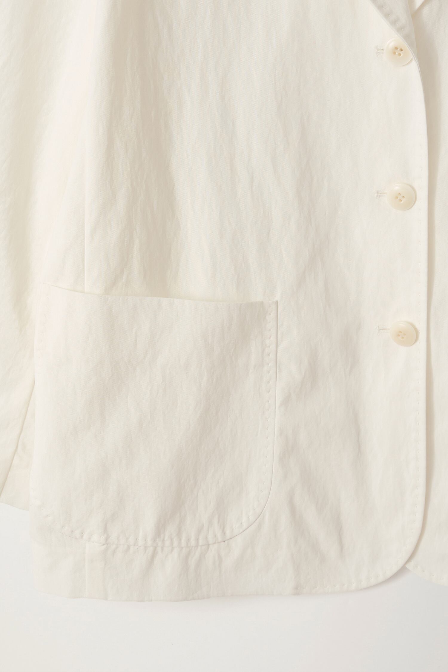 NOTHING WRITTEN] Single oversized cotton jacket (White) 正規品
