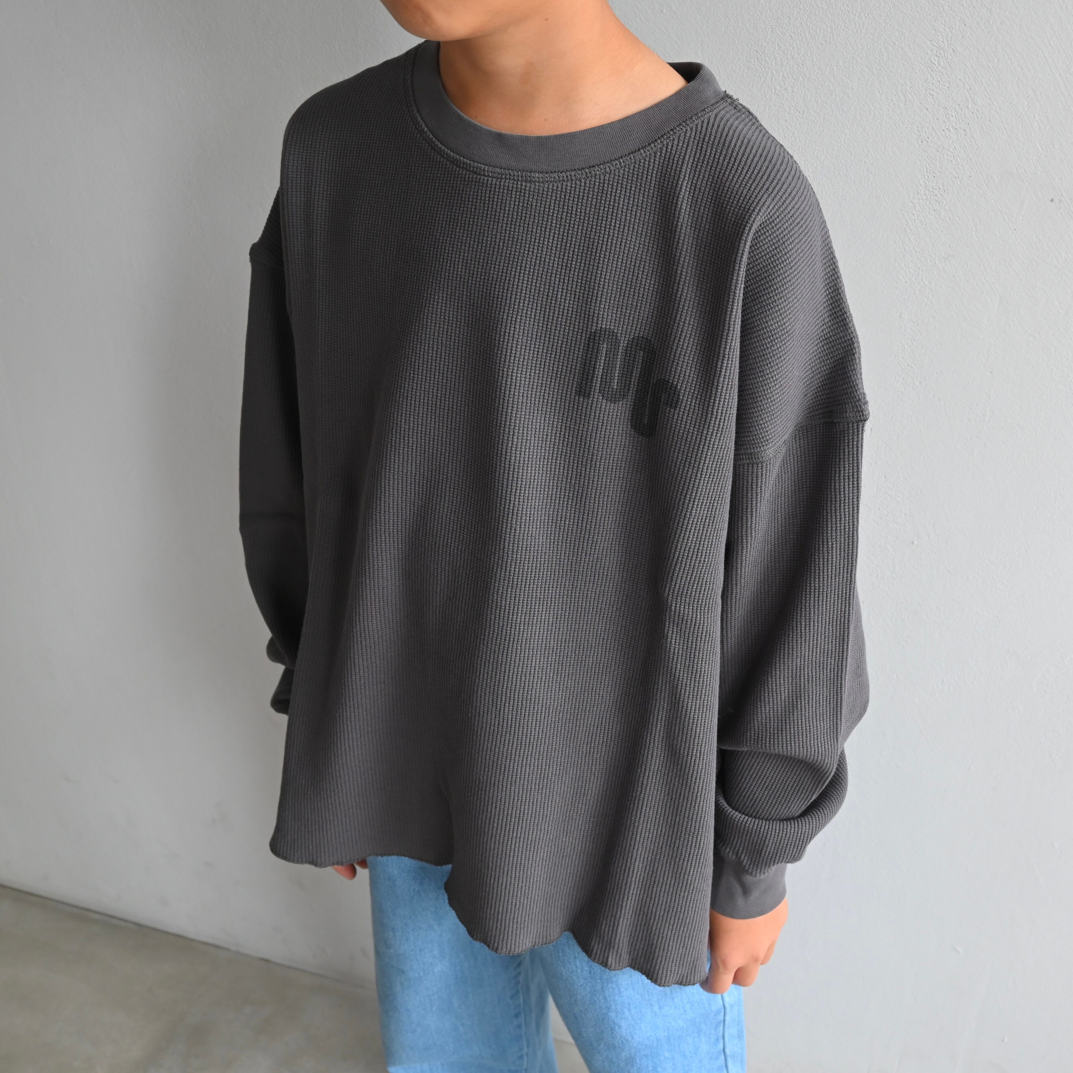 main story Waffle Tee Plum Kitten 2y ロンTmain story ロンT 6Y main