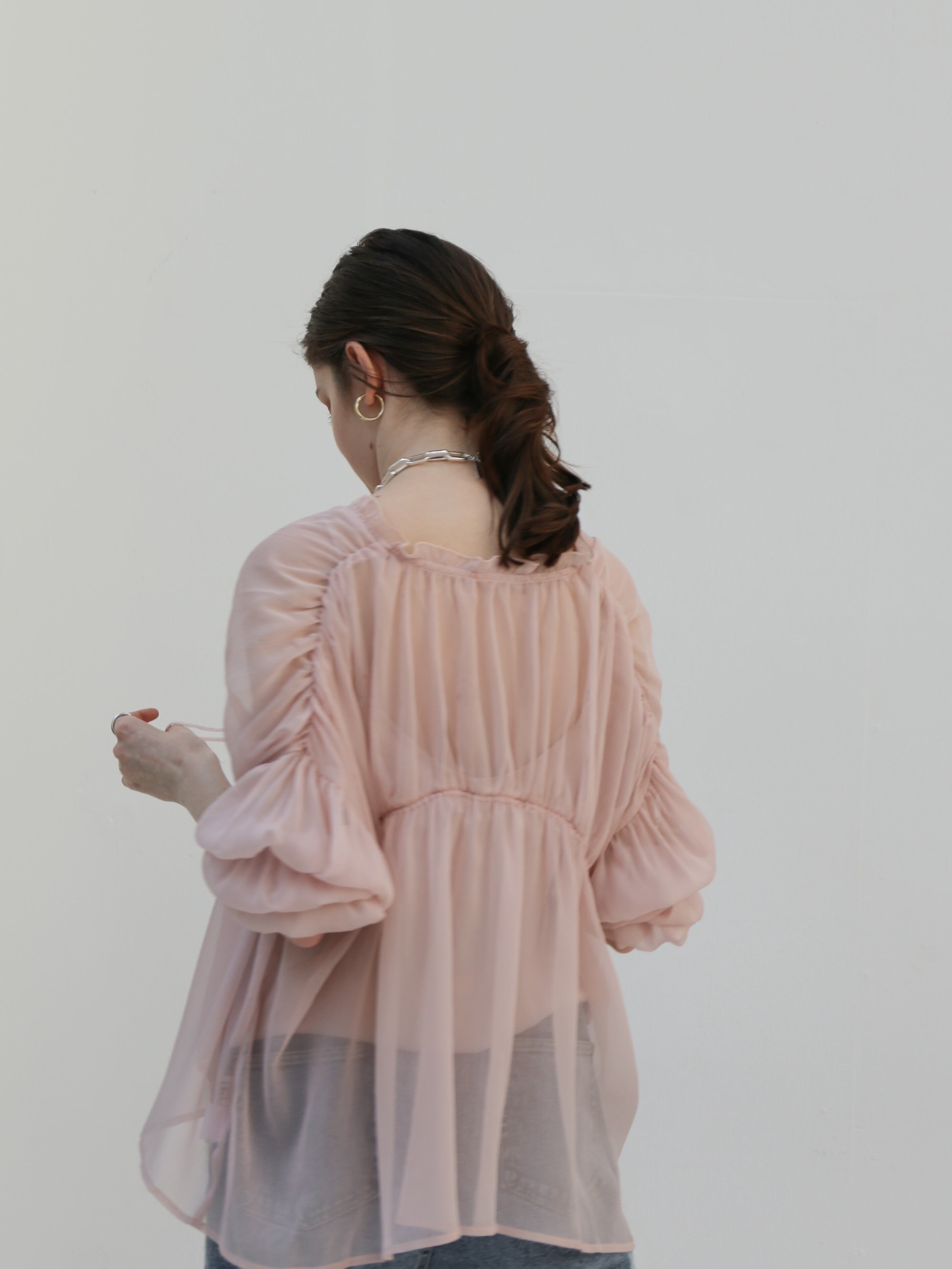 triple shirring blouse set（pink） | Katrin TOKYO