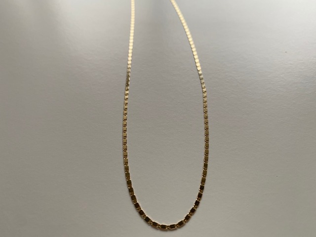 #30 flat necklace 14k