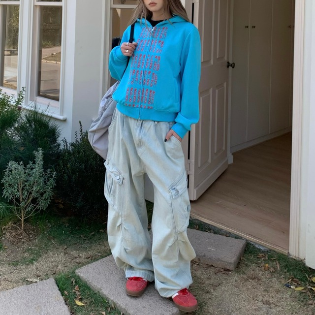 graphic print zipper hoodie　グラフィックプリントジッパーフーディー　J0769