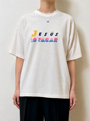 CU8-24 USED TEE "JESUS" -WHITE-