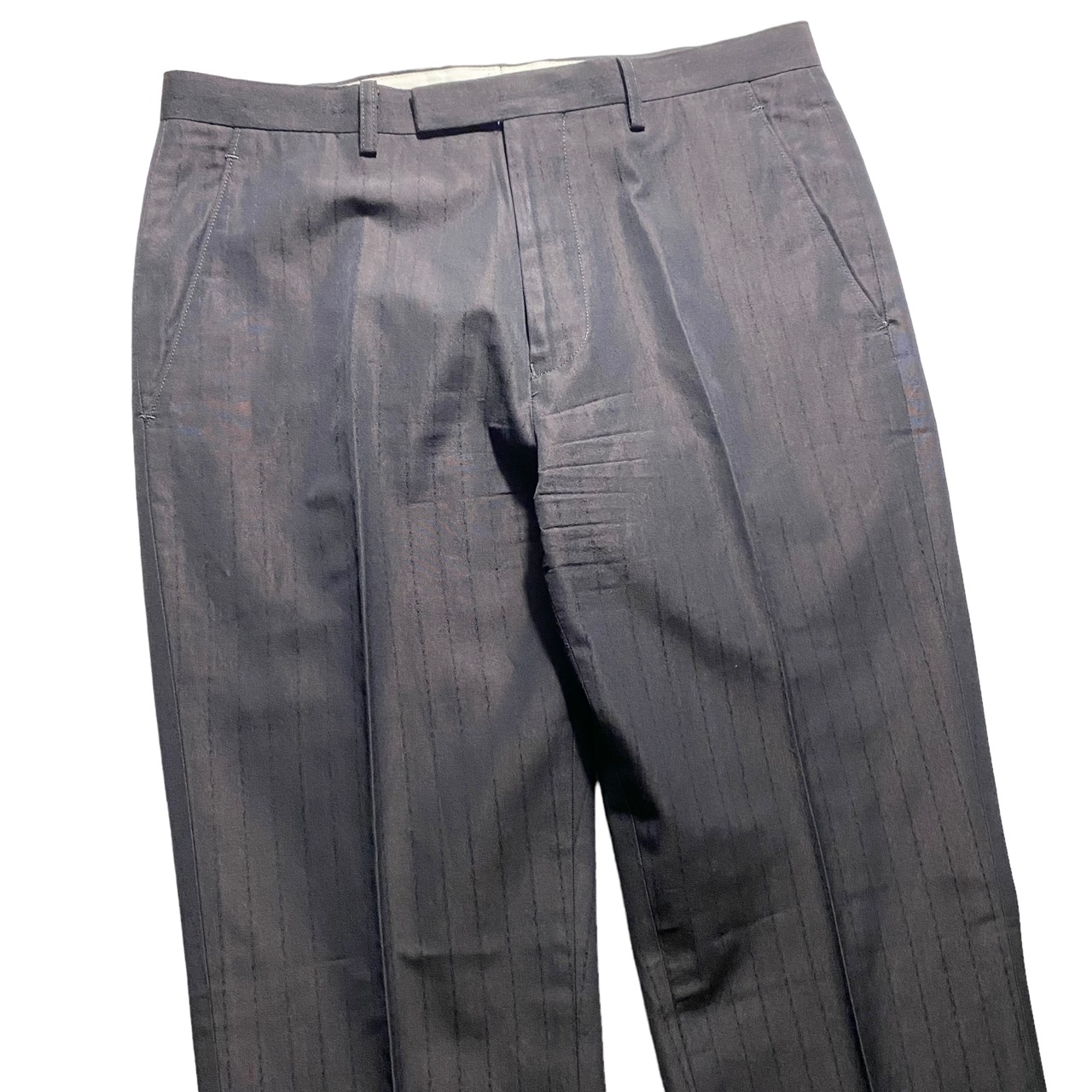 JEAN PAUL GAULTIER brown stripe slacks