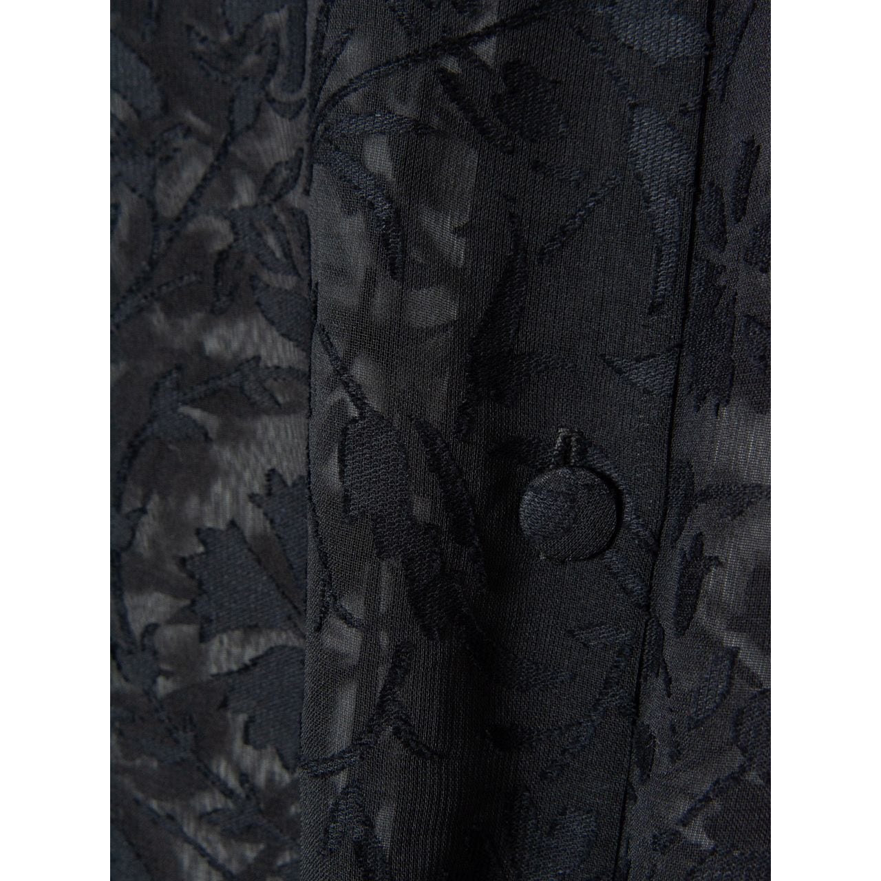 【Made in France】Botanical pattern see-through blouse(フランス製 ボタニカル シースルーブラウス シャツ)10b