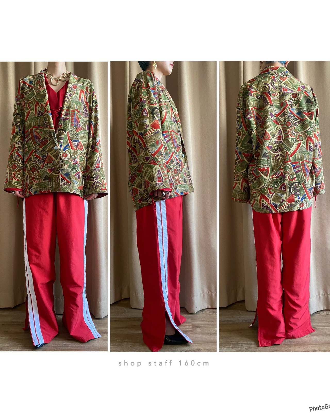 ethnic pattern shirt jacket-3993-2