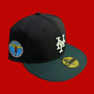 New York Mets Dept. Of Sanitation New Era 59Fifty Fitted / Black,Dark Green (Light Blue Brim)