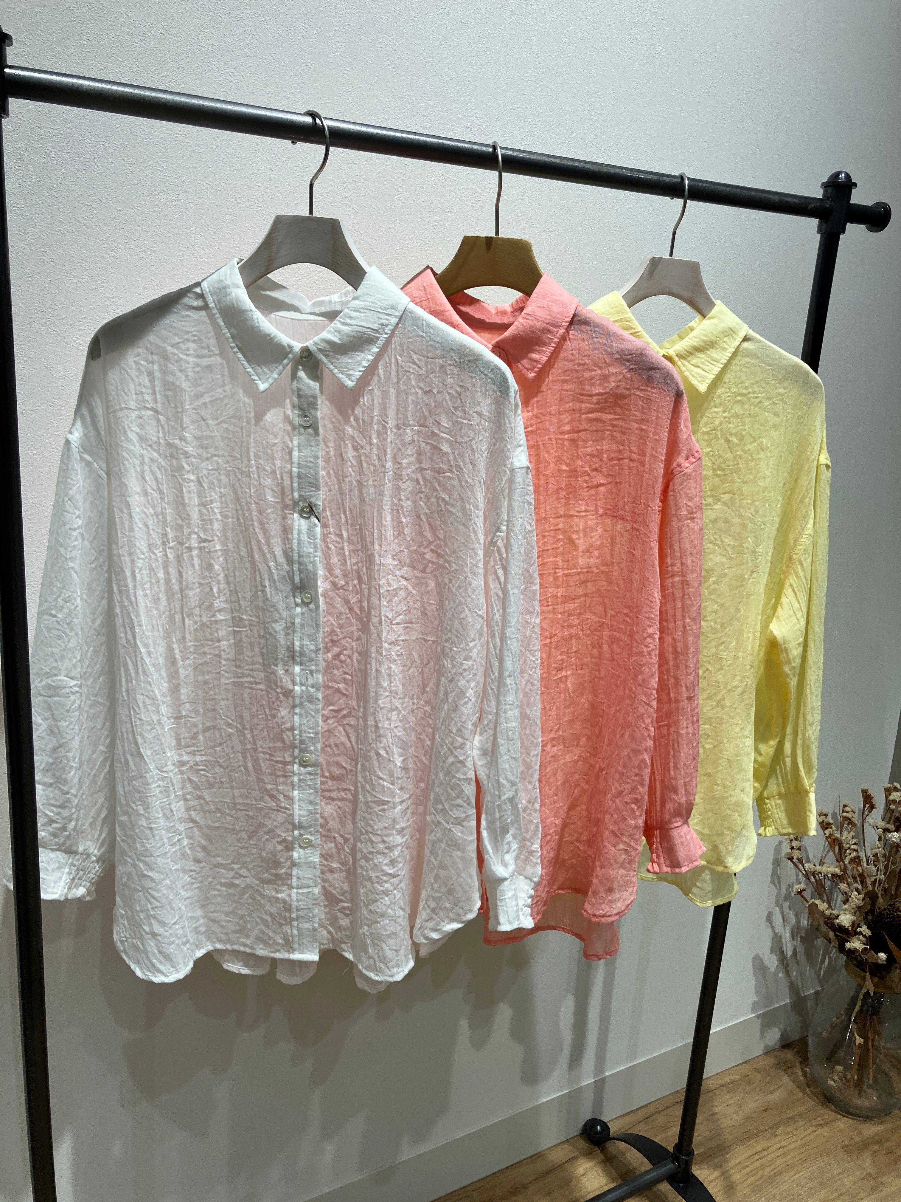 jonnlynx / mesh flower shirts (white , brown) | PAY ID