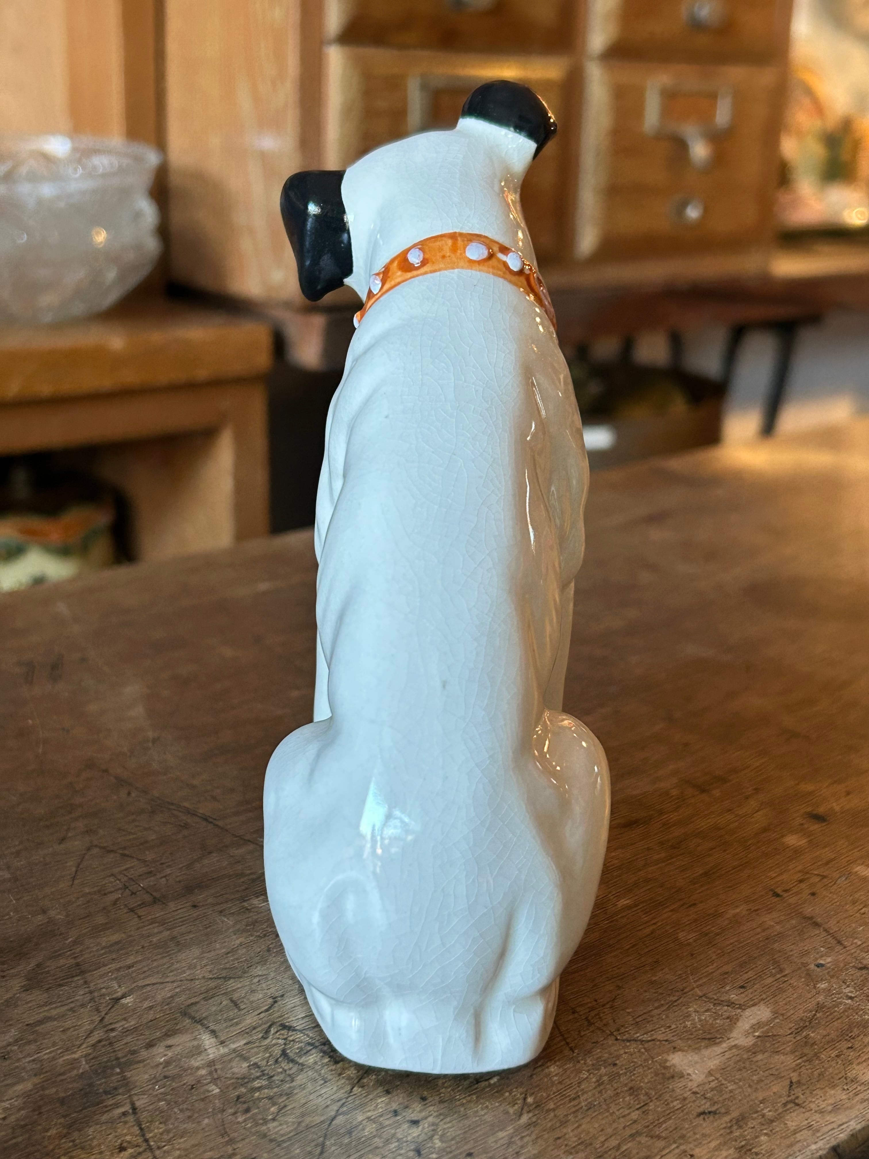 昭和レトロ Victor ビクター犬 ニッパーくん 陶器製 置物 | choice