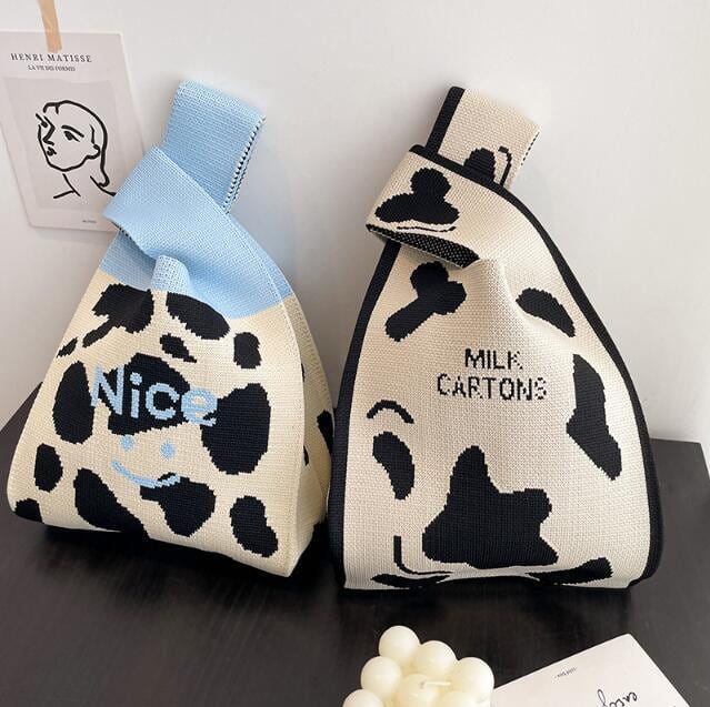 ニット編みバッグ