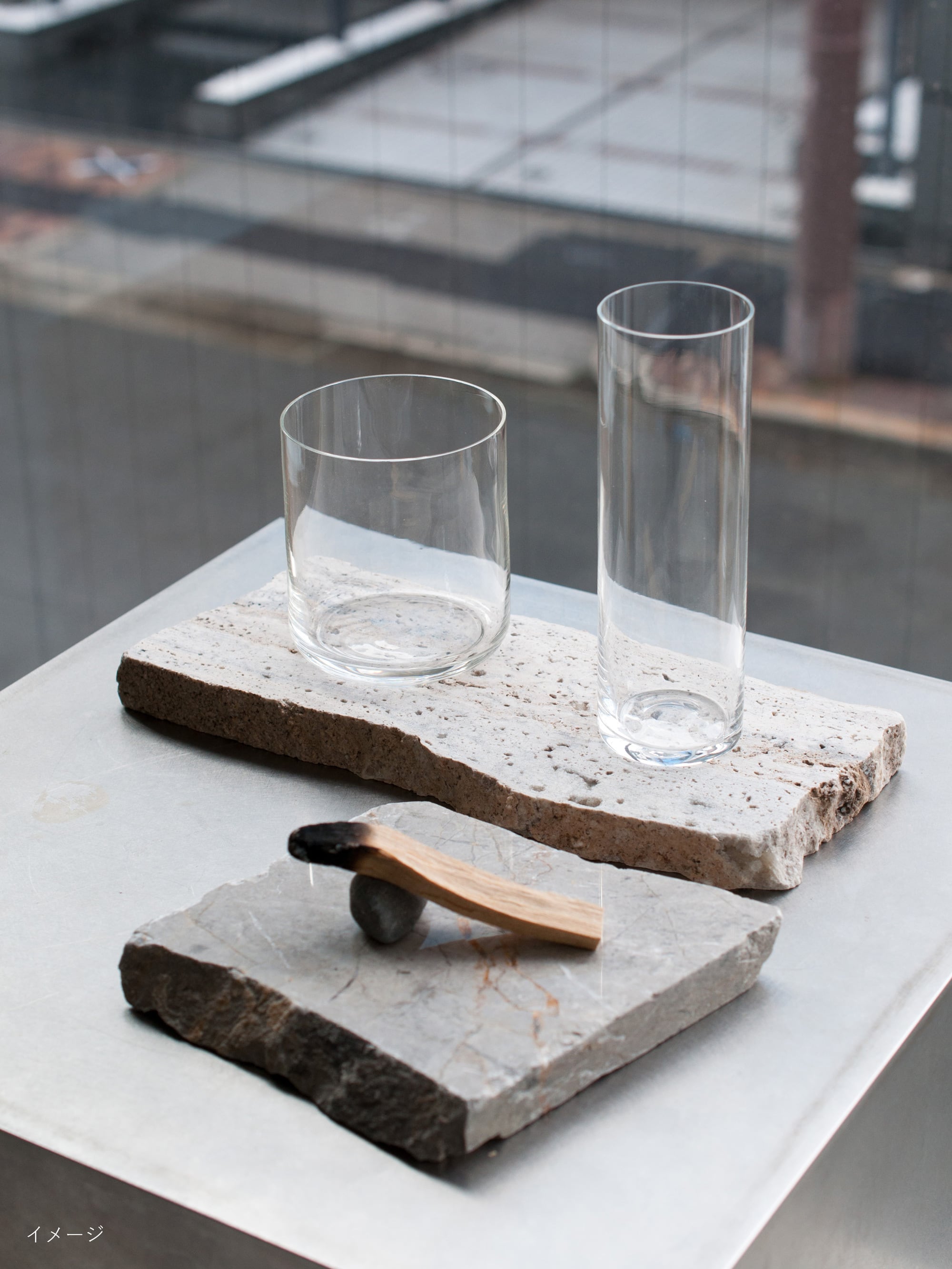 ISHIZO / 端材プレートM チェッポグレイ | niwatt