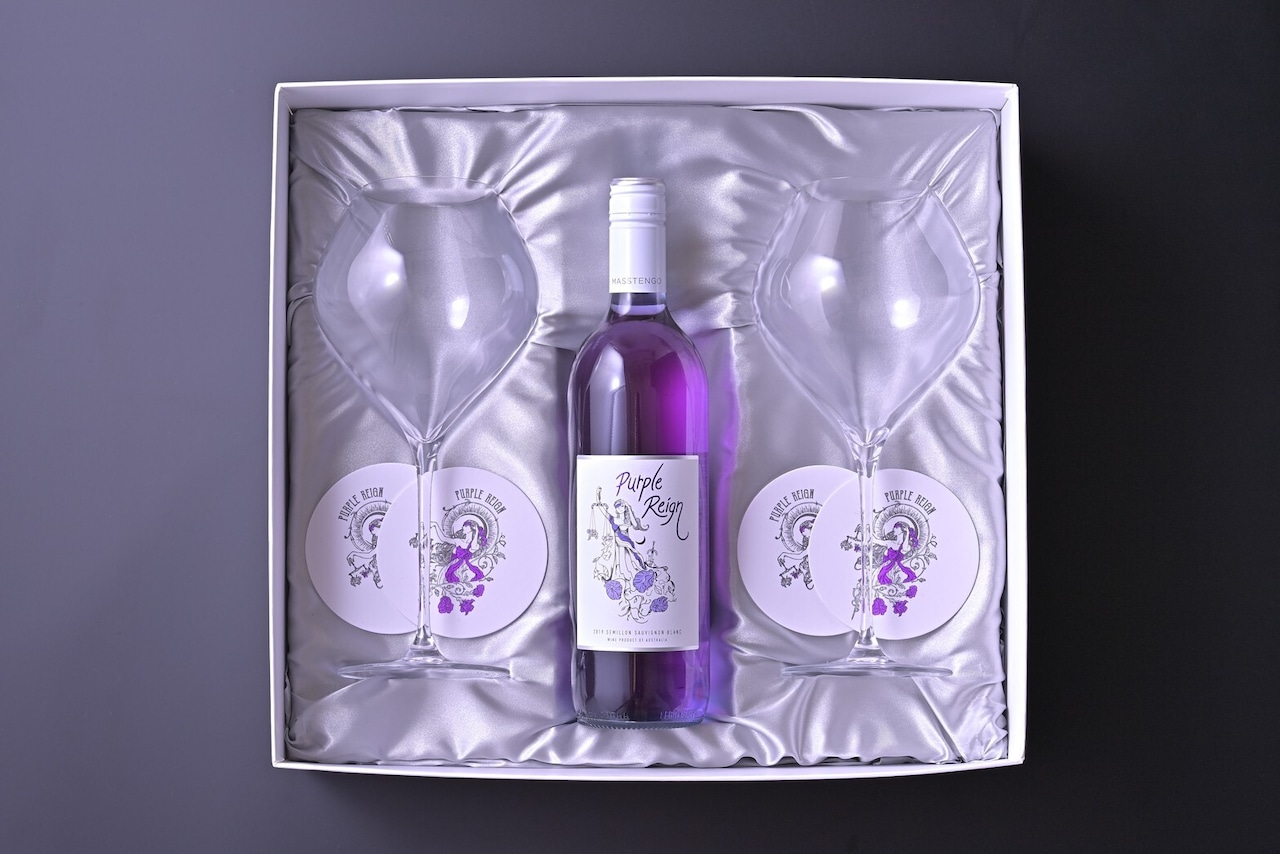 【紫ワイン】ペアグラス付き ギフトセット