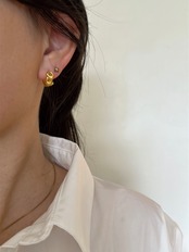 S925 ノットツイストミニピアス