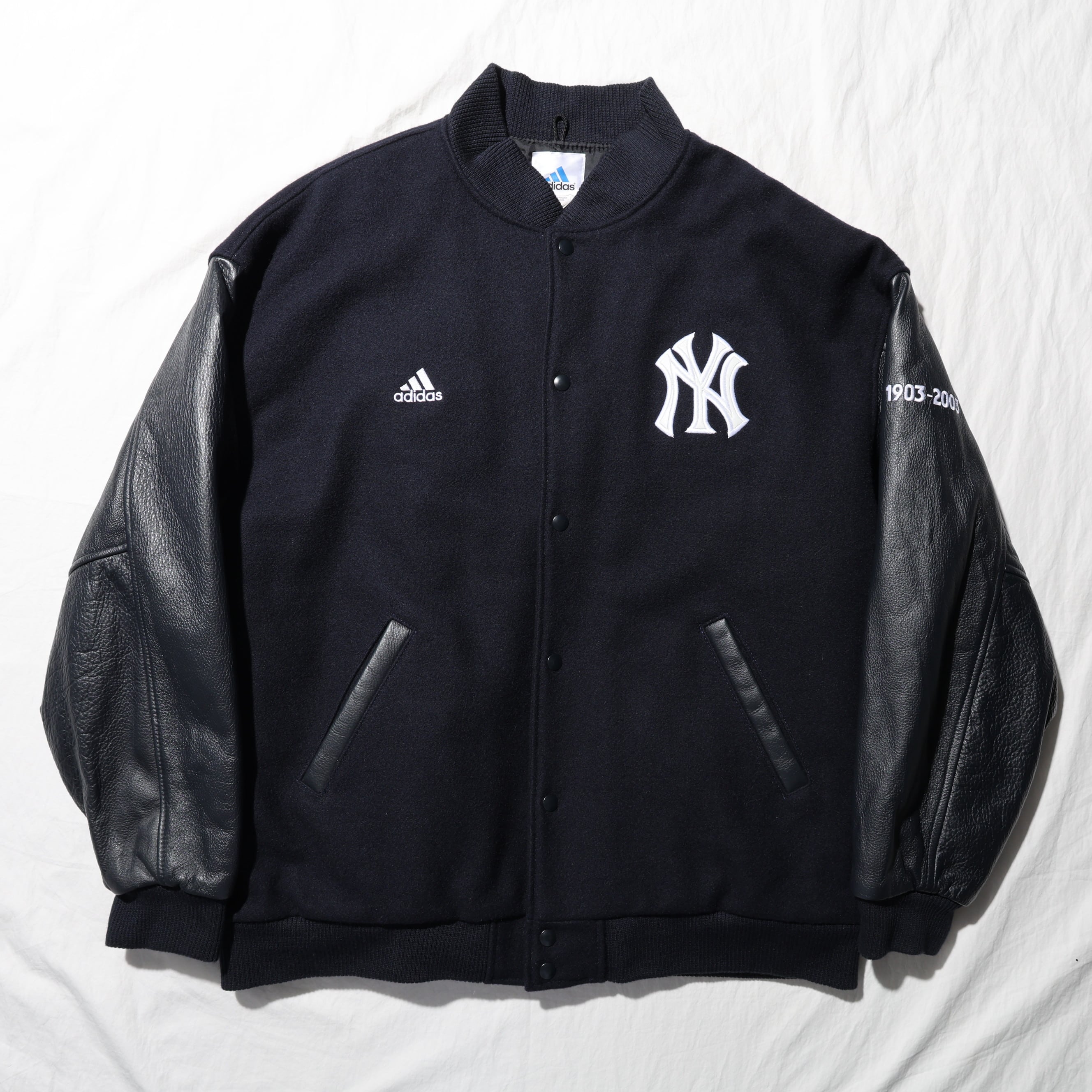 美品 XL adidas Yankees 80s 90s カナダ製 レザージャケット