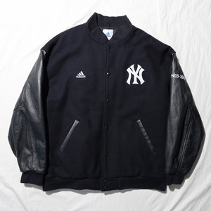 Mint XL adidas Yankees レザー スタジャン アディダス ヤンキース ネイビー