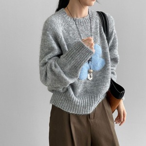 floral crew neck sweater J00028