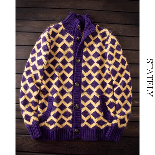 ジオメトリック Knit Cardigan_T68 画像