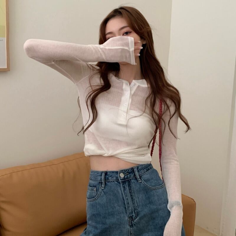 ホワイトTシャツ スプリングオータム ロング 春物 秋物 1号婦人75371969766