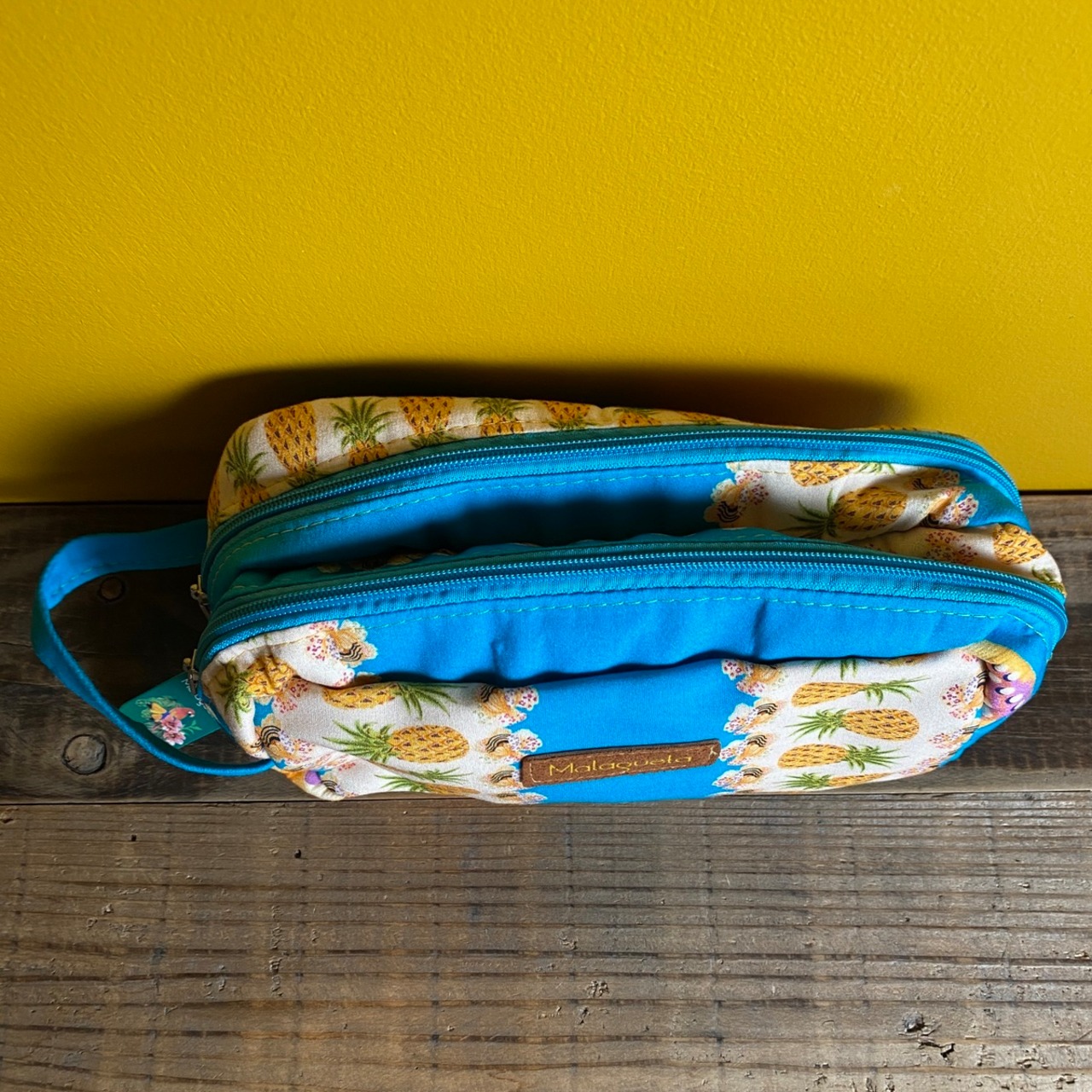 【MALAGUETA マラゲッタ】Wファスナー ポーチ ブルー