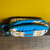 【MALAGUETA マラゲッタ】Wファスナー ポーチ ブルー