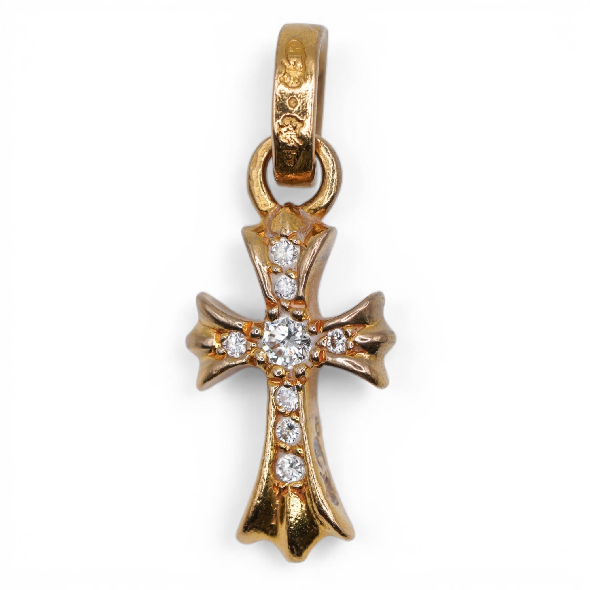 CHROME HEARTS クロムハーツ PAVEダイヤ BABY FAT Charm 22k ベイビーファット ゴールド チャーム トップ