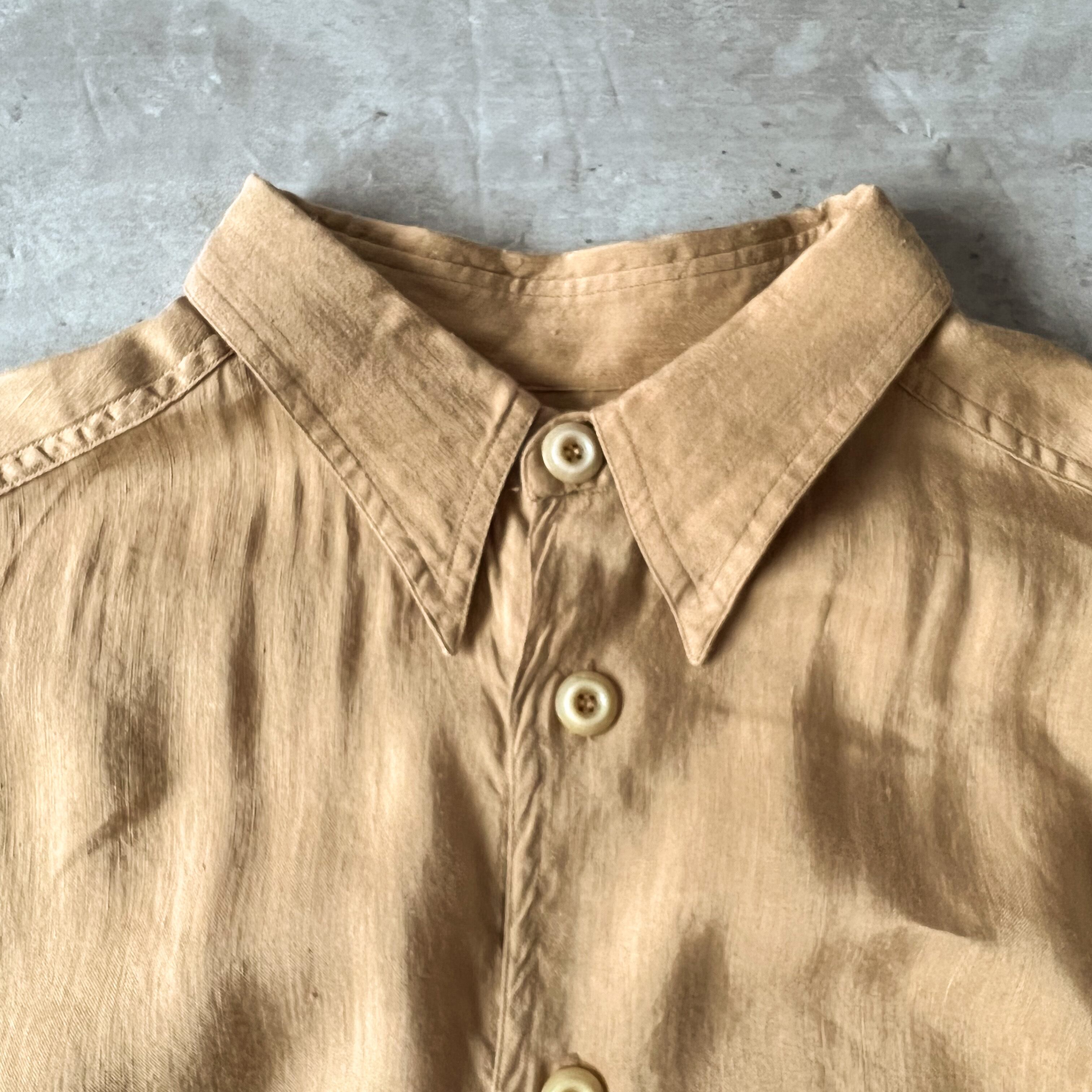 90s “GIORGIO ARMANI” made in italy linen short sleeve shirt 90年代